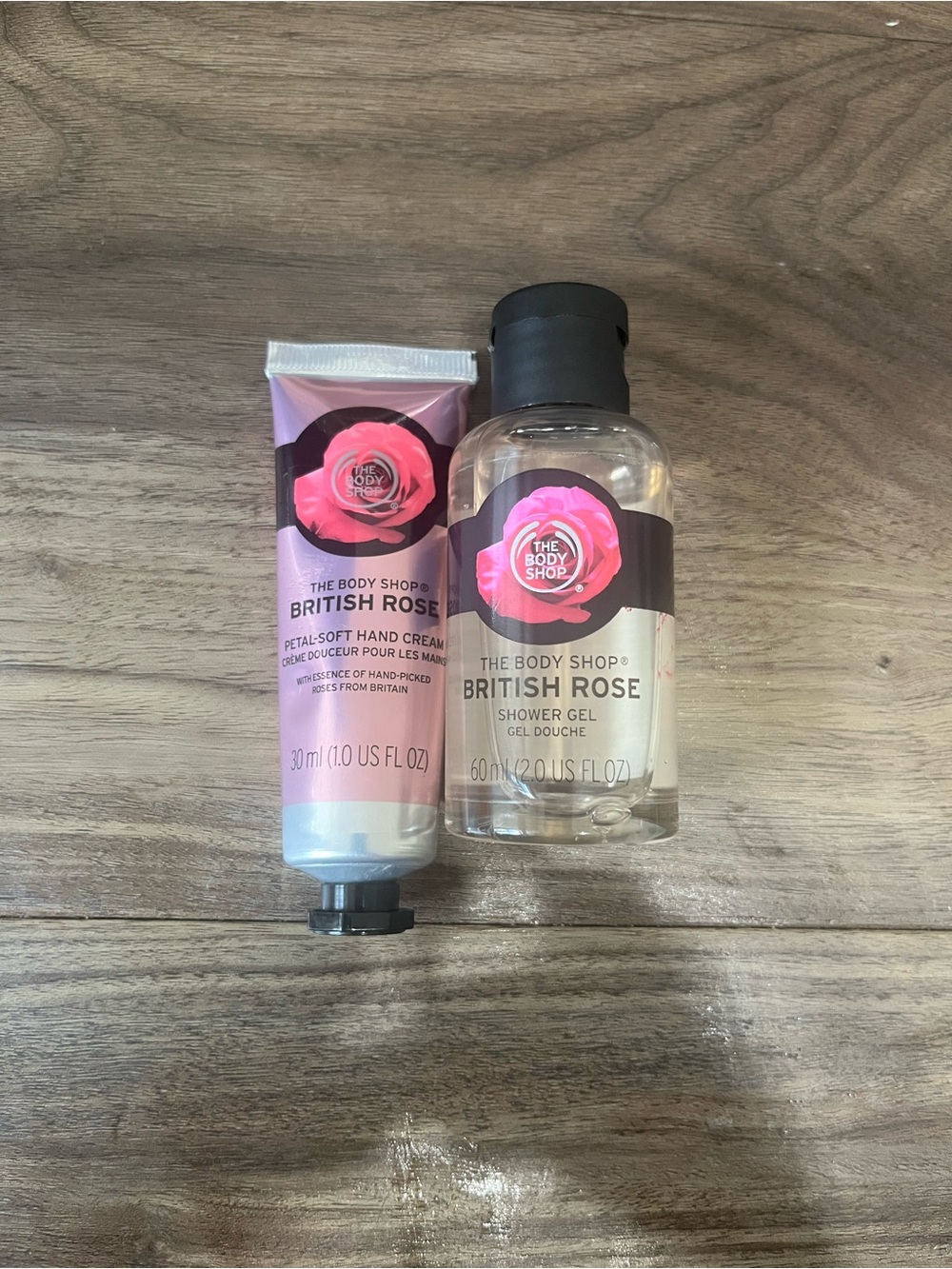 The Body Shop British Rose Shower Gel Hand Cream Discontinued Travel Size
